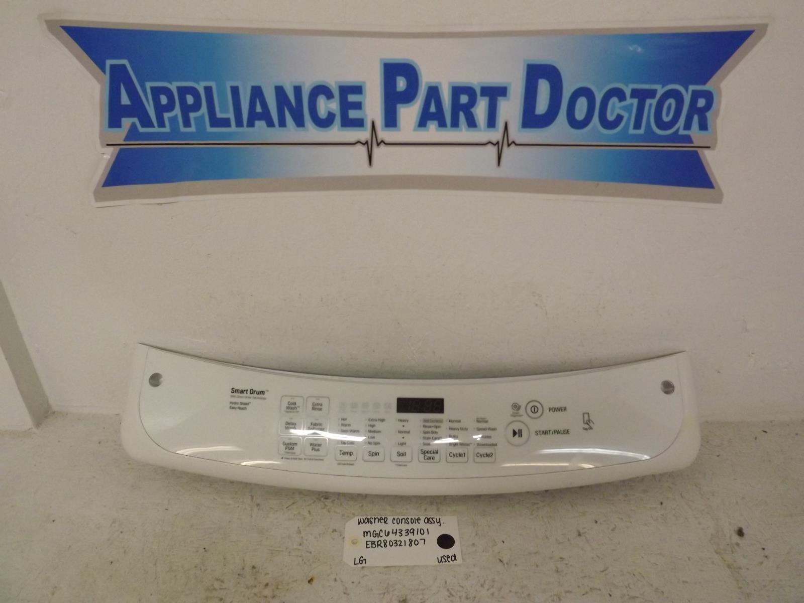LG Washer MGC64339101 EBR80321807 Console Assembly Used LG Washer MGC64339101 EBR80321807 Console Assembly Used